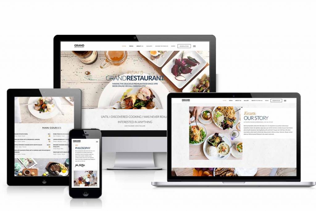 Thiết kế website nhà hàng