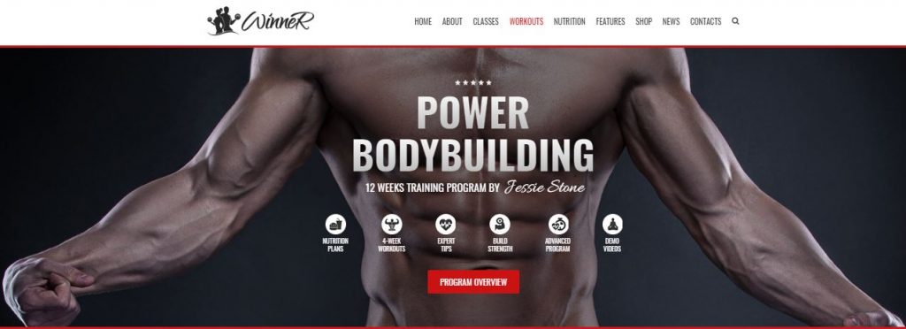 Thiết kế website phòng tập gym – yoga – fitness 4