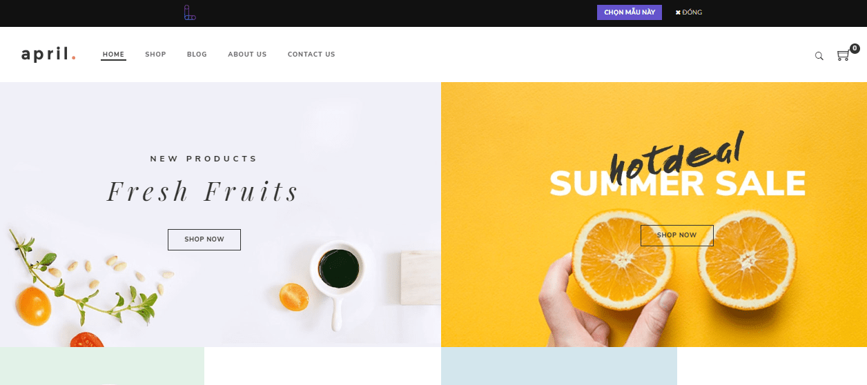 mẫu template thực phẩm đẹp