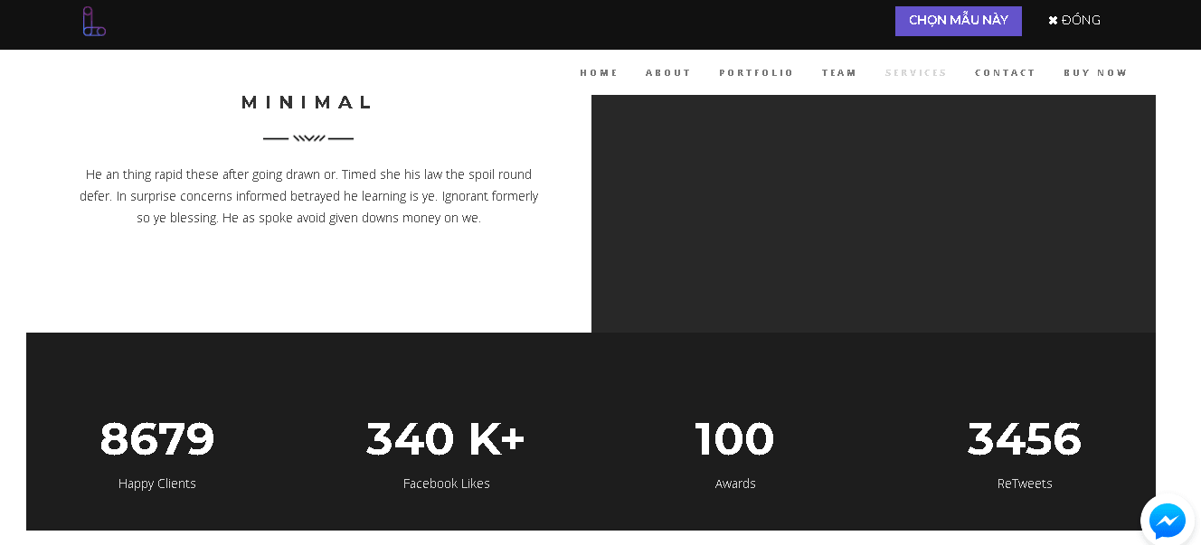 mẫu thiết kế website studio - Viện áo cưới 4