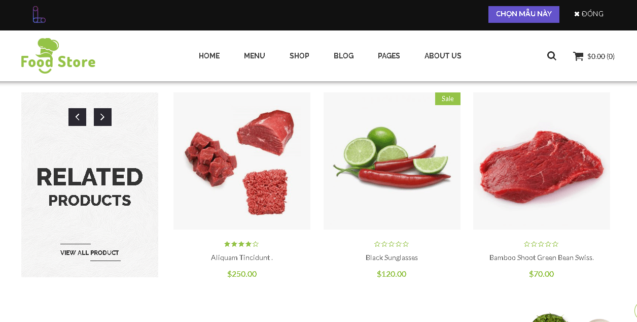 website thực phẩm đẹp