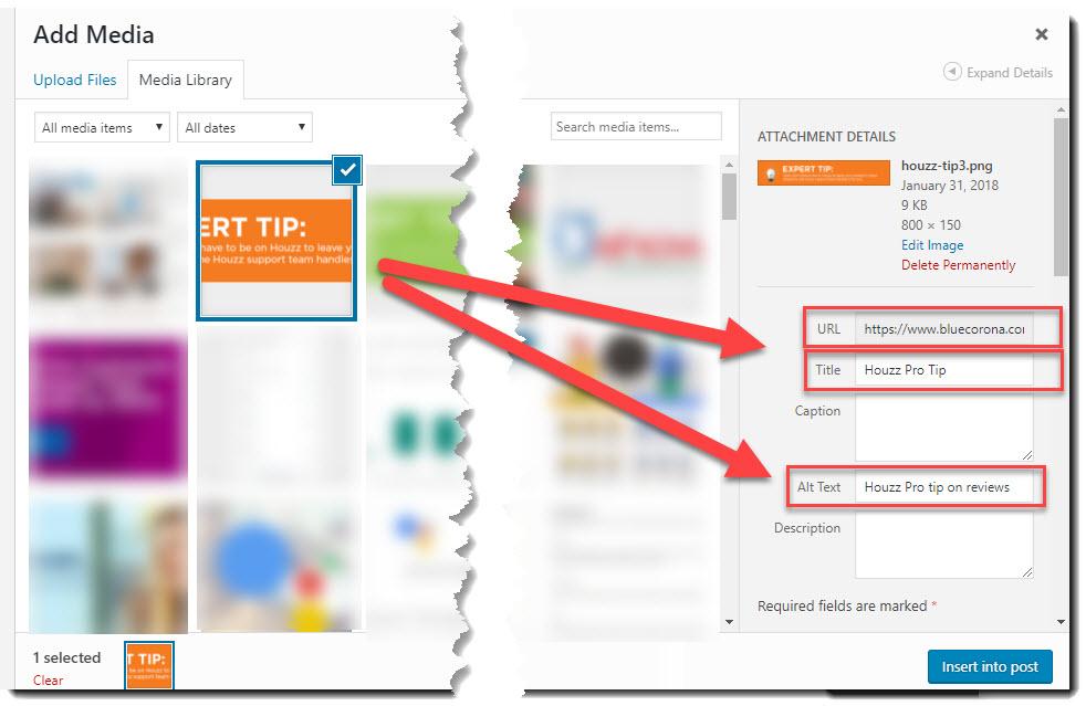 Alternative text tag