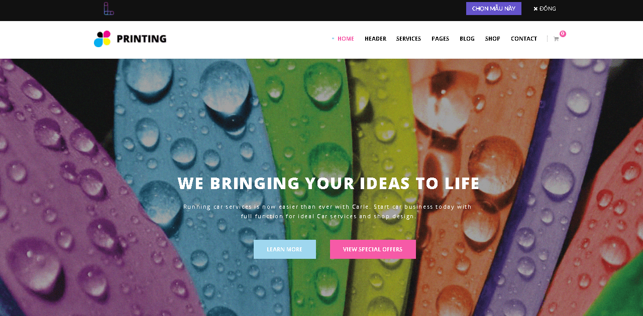 mẫu website công ty thiết kế in ấn 2