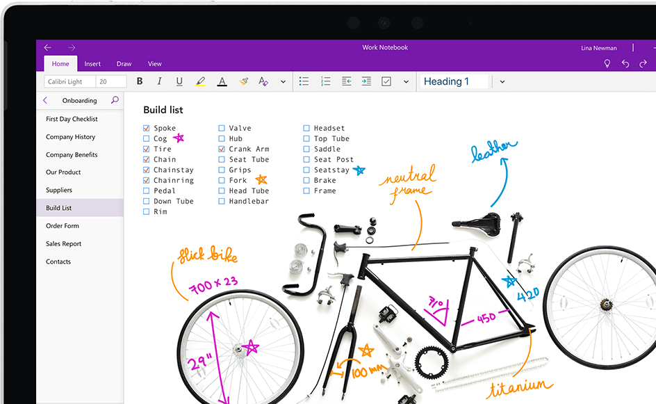 ứng dụng quản lý công việc - Microsoft OneNote