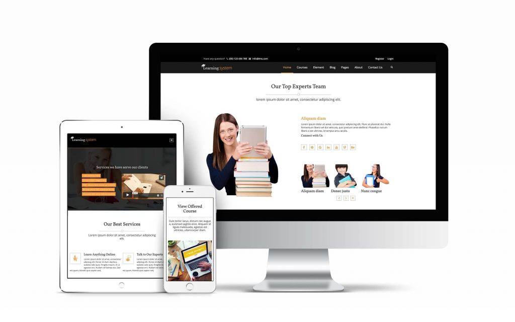 Mẫu website dạy học trực tuyến đẹp