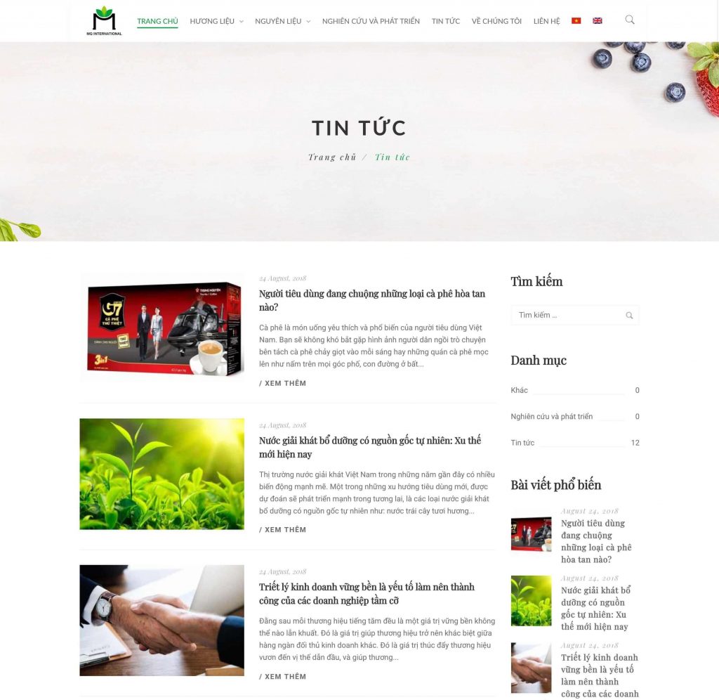 Giao diện trang tin tức (1)