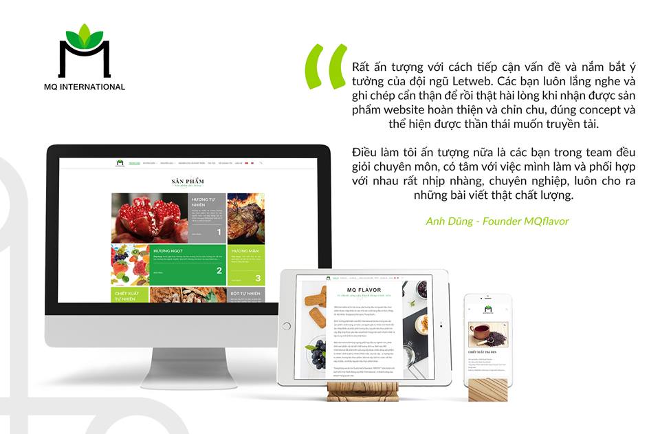 cảm nhận của khách hàn khi thiết kế web tại Letweb