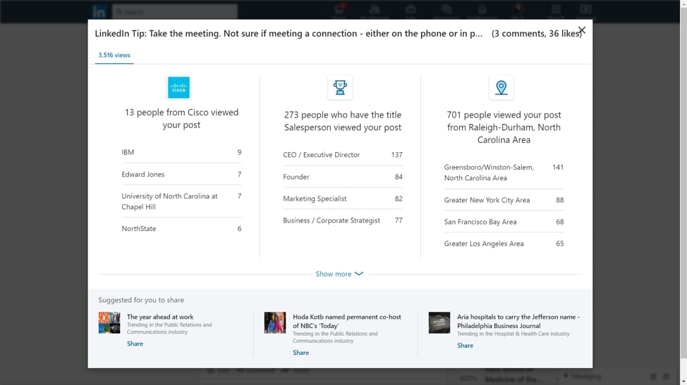 content marketing trên LinkedIn