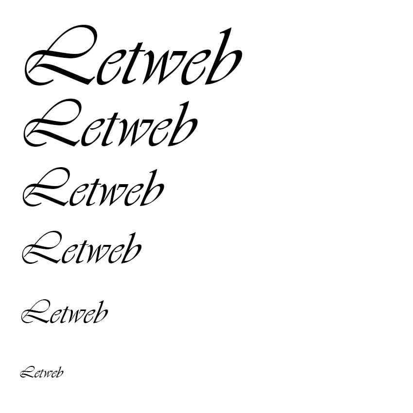 Font Vivaldi với nhiều nét uốn lượn ấn tượng nhưng khi hiển thị kích thước nhỏ khá là khó đọc