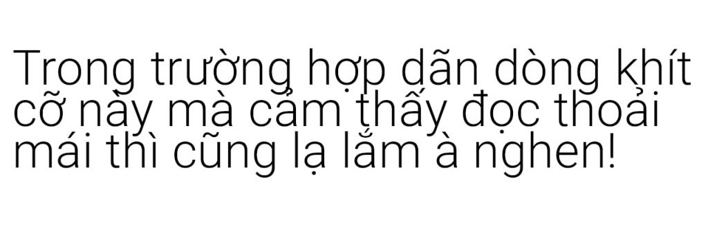 Khoảng trắng dãn cách giữa hai dòng quá khít