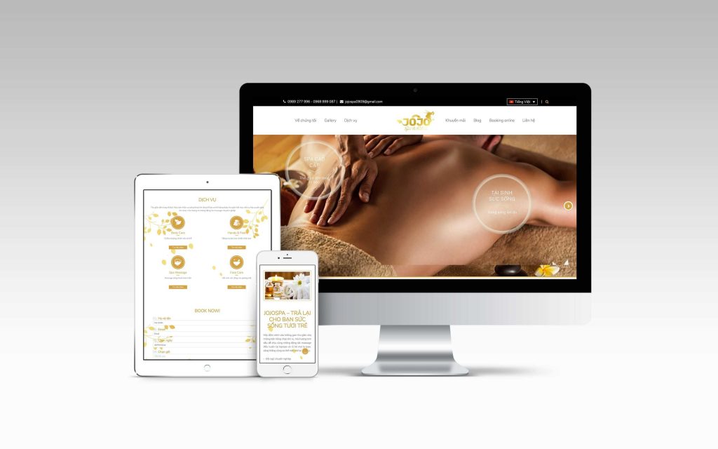 Jojospa - Website do Letweb thiết kế