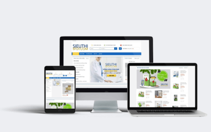Website sieuthi5tot.com hiển thị rõ ràng và thông minh trên mọi thiết bị