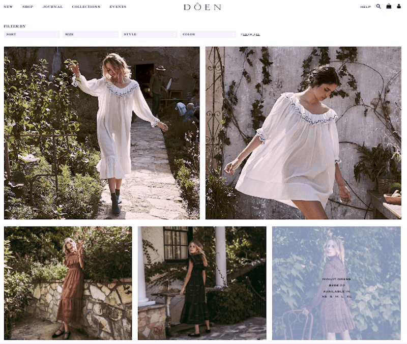 Bố cục lưới giúp website thương mại điện chứa đựng nhiều thông tin nhưng vẫn trông gọn gàng và thẩm mỹ hơn