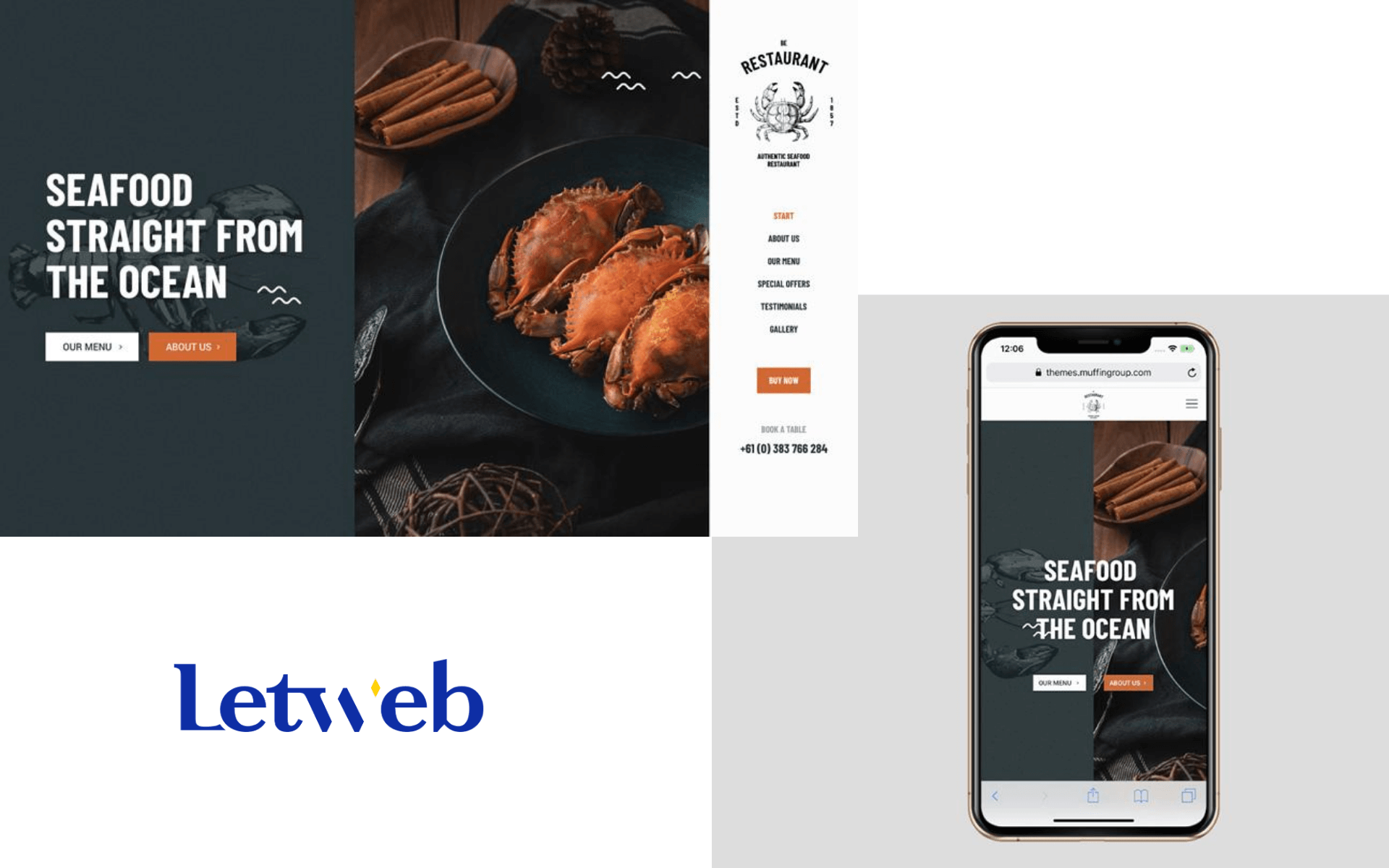 BeRestaurant đã bắt kịp xu hướng thiết kế website responsive đảm bảo tính nhất quán cho tổng thể giao diện